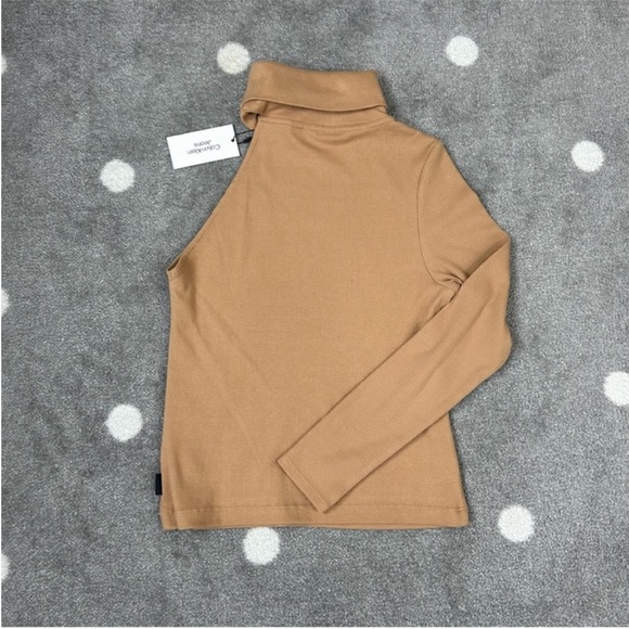 NWT Calvin Klein Jeans One-Shoulder Turtleneck Top - Picture 2 of 10